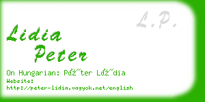 lidia peter business card